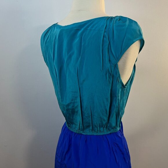 Charlie Jade Women's Turquoise Blue 100% silk dress - Size Small - NWT - Picture 4 of 5